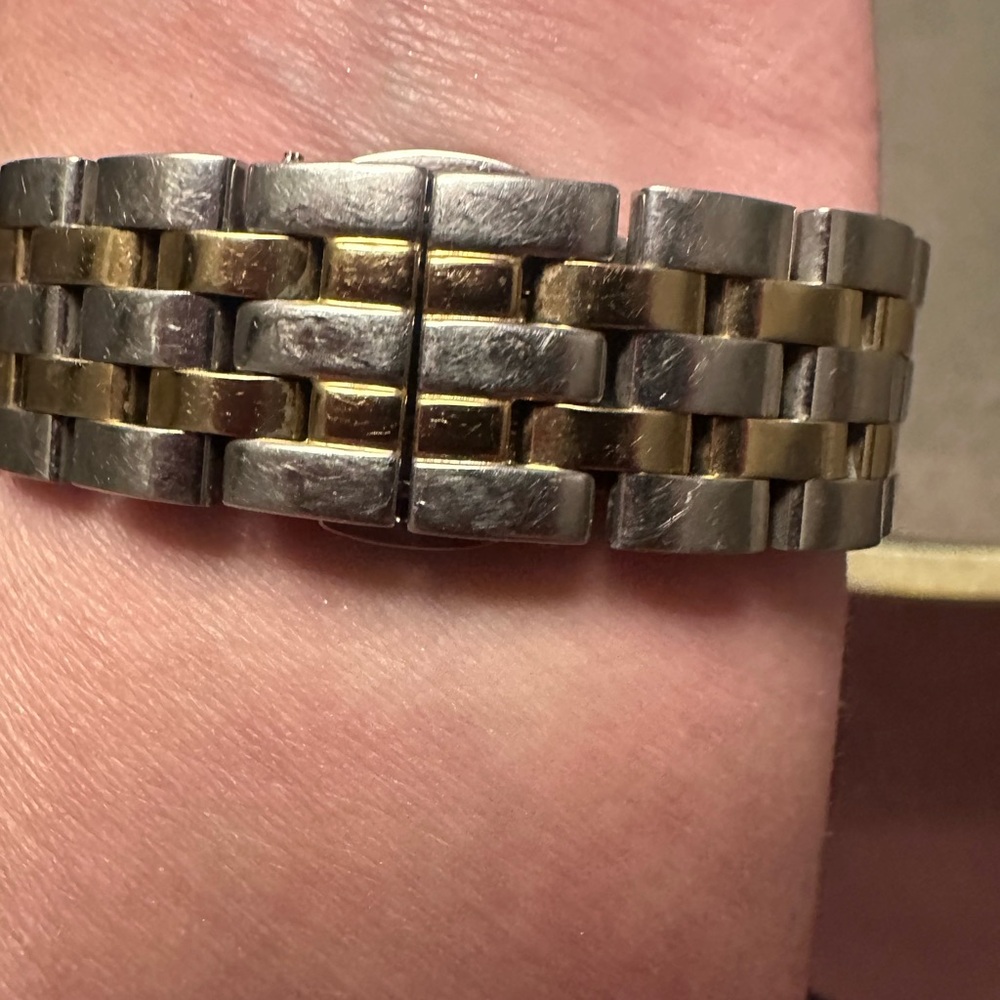 Kate Spade Watch Silver, Gold, Opal Face, Diamond Accents, Elegant, Gently Loved - Picture 12 of 16